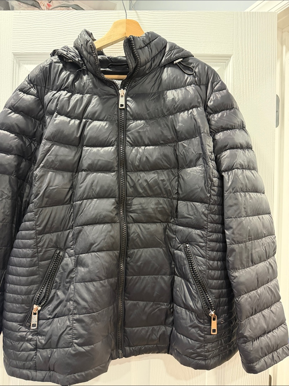 Calvin Klein Black Quilted Hooded Puffer Jacket